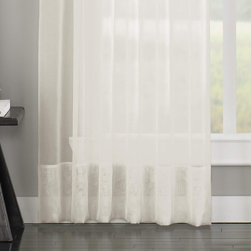 Curtainworks Soho Voile Sheer Pinch Pleat Curtain Panel, 29 by 63", Oyster - Image 4