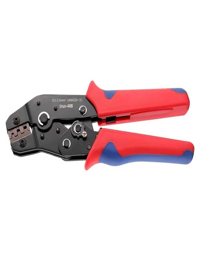 UPTODATETOOLS أداة تجعيد غير معزولة من UpToDateTools، مقاس 20-13 AWG، ذات أسطوانة مفتوحة، بمساحة مقطع 0.5-2.5 مم²، مزودة بآلية تجعيد مسننة لأطراف Dupont Molex JST TE ودبابيس EPC PCIE SATA - SNA-48B - Image 1