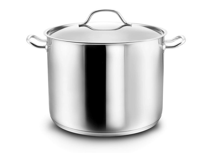 KOPF Gigantos Large Cooking Pot with Lid Stainless Steel Diameter 26 cm Height 19 cm 95 Litre