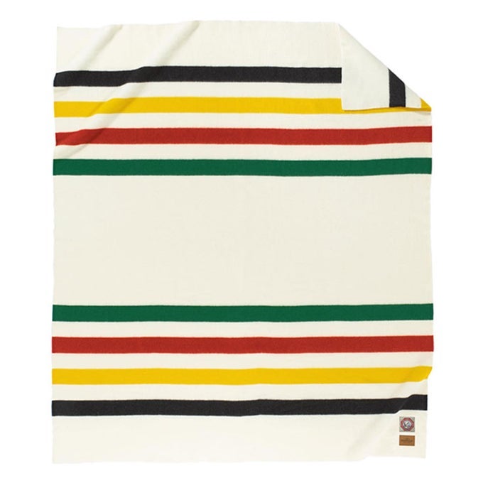 NATIONAL PARK BLANKET QUEEN 90 X 90 100 WOOL SOFT AND DURABLE THROW FOR HOME OUTDOOR ADVENTURES ICONIC PARK STRIPES COLLECTIBLE KEEPSAKE GLACIER