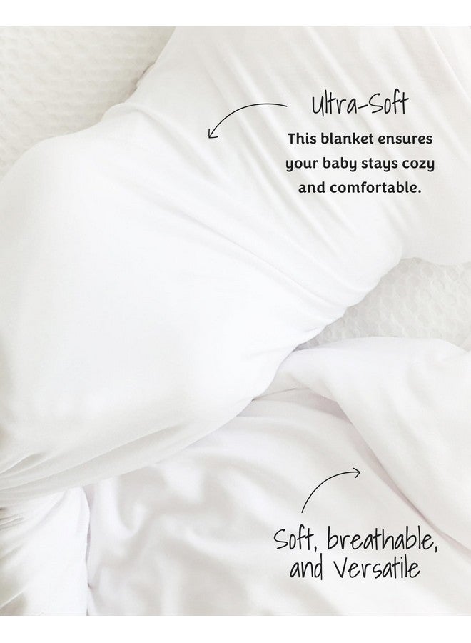 Caden Lane Baby Swaddle & Receiving Blanket, Soft, Breathable & Temperature-Regulating Bamboo Viscose Fabric for Swaddling Newborns, Gender Neutral Infant Blanket for Boys & Girls, Lace White - Image 3