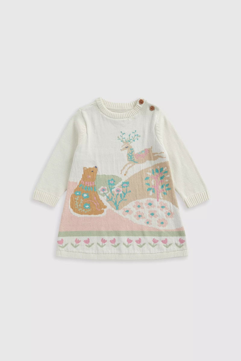 mothercare Knitted Jumper Dress and Tights Set