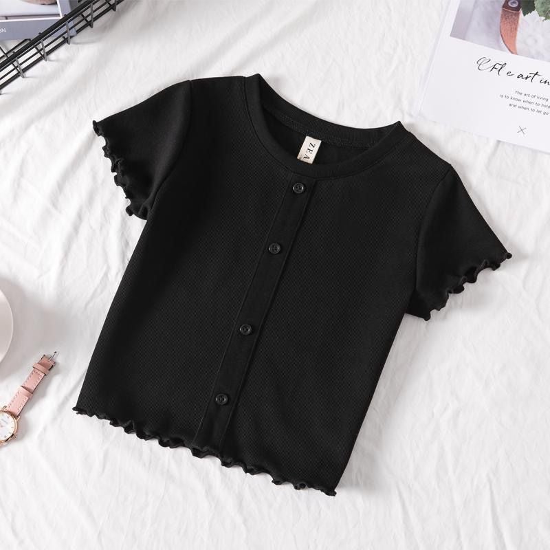 Modal Short-Sleeved T-Shirt Summer Children'S Casual Western Style Loose Children'S Half-Sleeved Short Top 0188A043 - Image 1