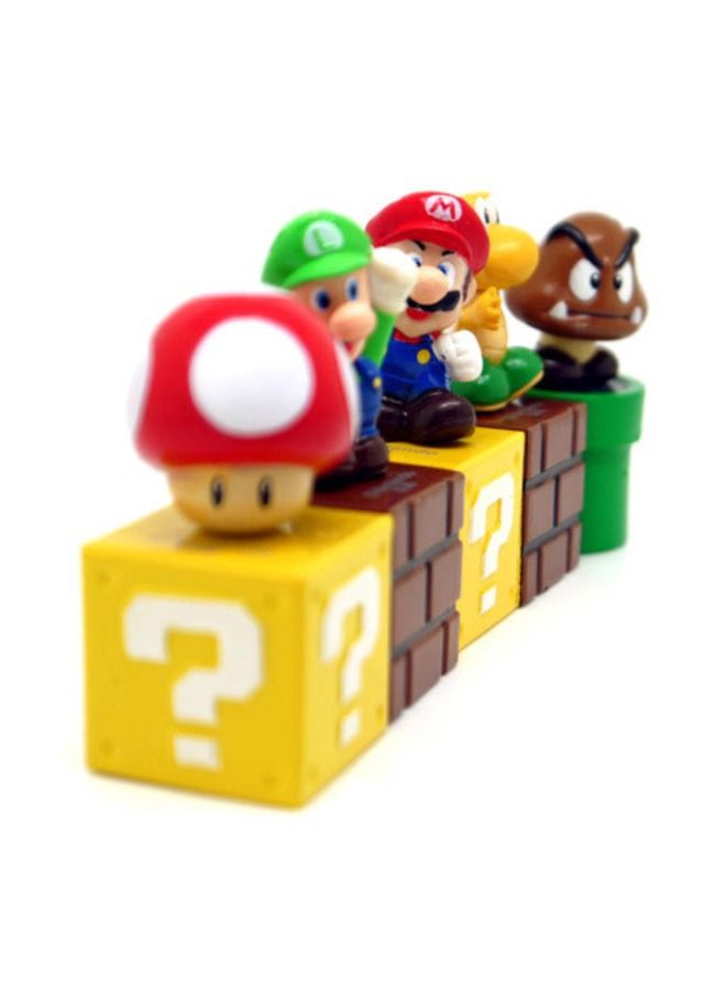 Super Mario Set of 5 Super Mario Series Action Figure, Cartoon Creative Decoration Toys, Anime Cartoon Figure Toy, Figure Toy Collection Set Suitable for Car and Cake Decoration 5cm - Image 3