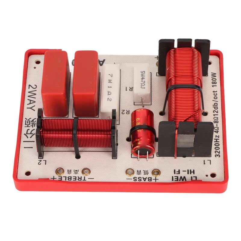 2 Way Audio Speaker Crossover 180W High Power Treble Bass Frequency Divider For DIY - Image 5