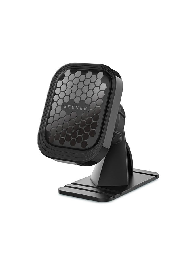 SEEKEN Magnetic Car Phone Holder for Dashboard/Windshield - Black | Vehicle Mount | Hands-Free | Magnetic Holder | Fast Charging | Premium Design | High-Quality. - Image 1