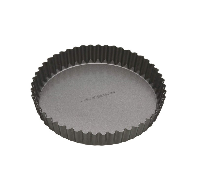 Master Class KitchenCraft MasterClass NonStick Fluted Flan TinQuiche Pan with Loose Base 20 cm 8