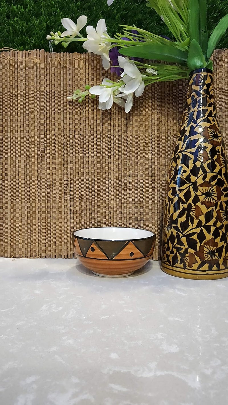 Caffeine Ceramic Handmade Brown Soorya Combo Dinner Set (12 pcs.) - Image 4