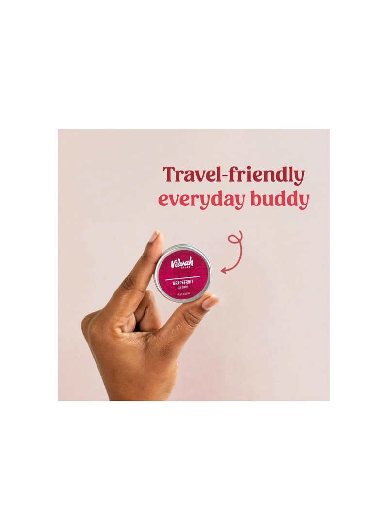 فيلاه ستور بلسم الشفاه بالجريب فروت | للشفاه الجافة التالفة والمتشققة | مرطب الشفاه | غني بزبدة الشيا وشمع العسل غير المكرر والزيوت العطرية | 10 جرام (متعدد الألوان) - Image 4