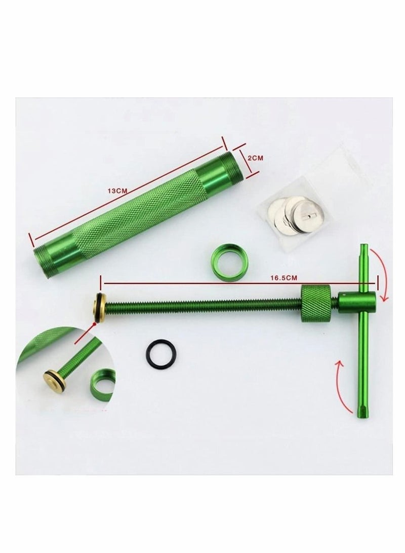 SYOSI Fondant Extruder, Stainless Steel Sugar Paste Extruder With 20 Interchangeable Discs, Clay Extruder, For Sugar Craft Cake And Clay Decorating Tool (Green) - Image 2