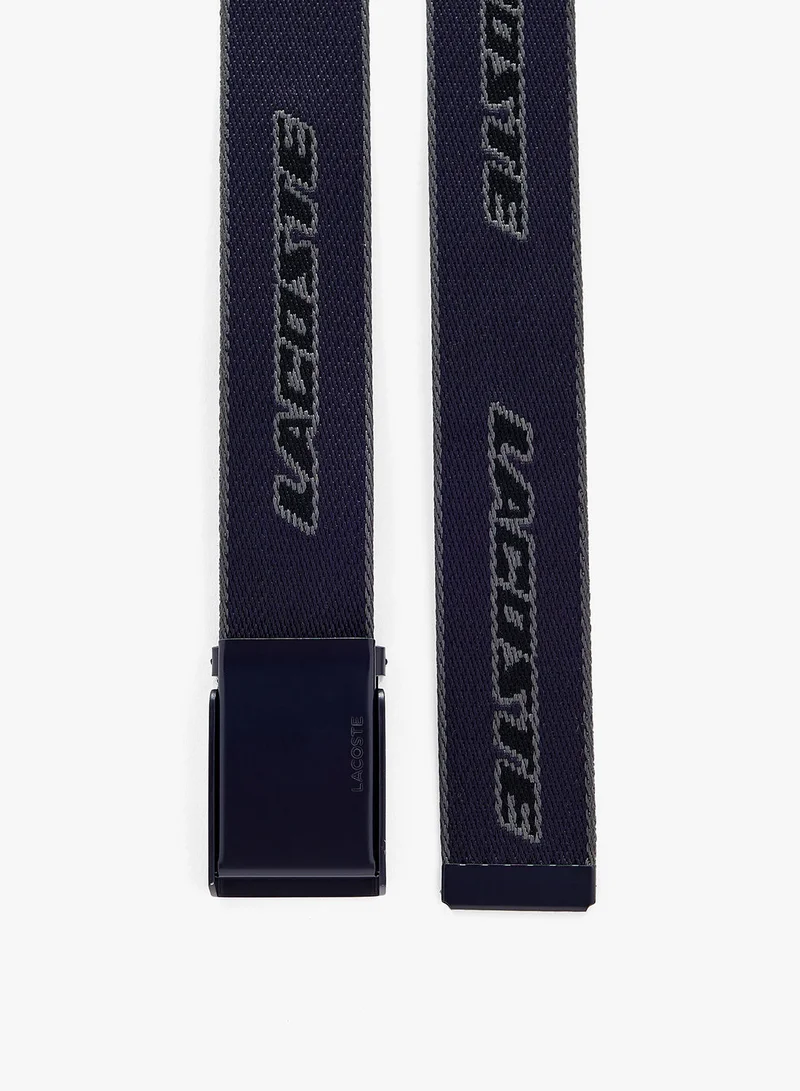 LACOSTE Contrast Branded Canvas Belt