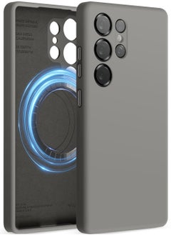Elago Magnetic Liquid Silicone for Samsung Galaxy S25 Ultra Case Cover Compatible with MagSafe Shockproof - Medium Grey  - Image 1