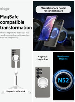 Elago Magnetic Liquid Silicone for Samsung Galaxy S25 Ultra Case Cover Compatible with MagSafe Shockproof - Medium Grey  - Image 3