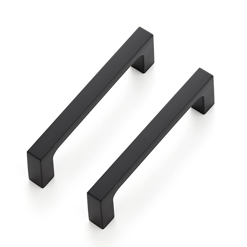 Ravinte 10 Pack 312 inch Hole Centers Matte Black Cabinet Pulls Kitchen Cabinet Handles Solid Drawer Pulls Kitchen Cabinet Hardware Kitchen Zinc Alloy Drawer Handle Square Bar Cabinet Drawer Handles - Image 2