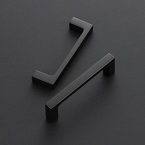 Ravinte 10 Pack 312 inch Hole Centers Matte Black Cabinet Pulls Kitchen Cabinet Handles Solid Drawer Pulls Kitchen Cabinet Hardware Kitchen Zinc Alloy Drawer Handle Square Bar Cabinet Drawer Handles - Image 3