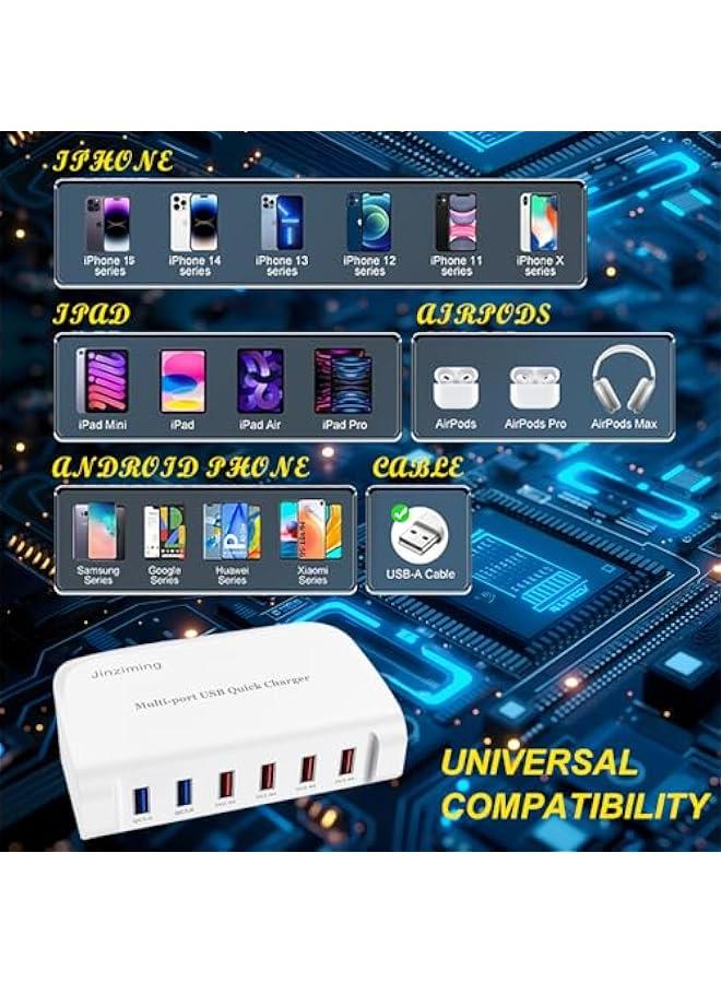 General Portable 6-Port USB Fast Charger for iPhone, iPad, Samsung, Google, Xiaomi, Huawei - Compatible with Various Devices  - Image 5