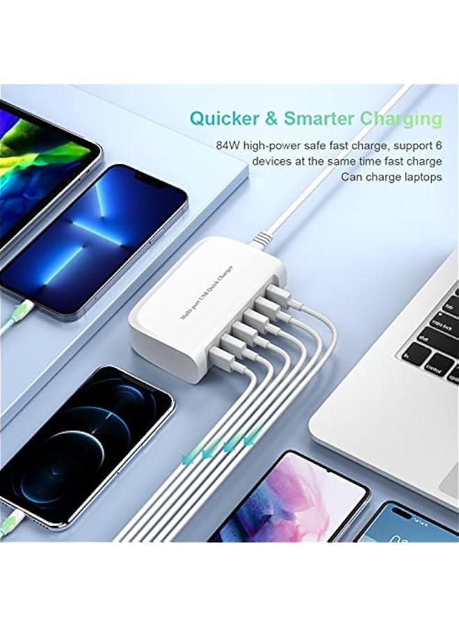 General Portable 6-Port USB Fast Charger for iPhone, iPad, Samsung, Google, Xiaomi, Huawei - Compatible with Various Devices  - Image 2