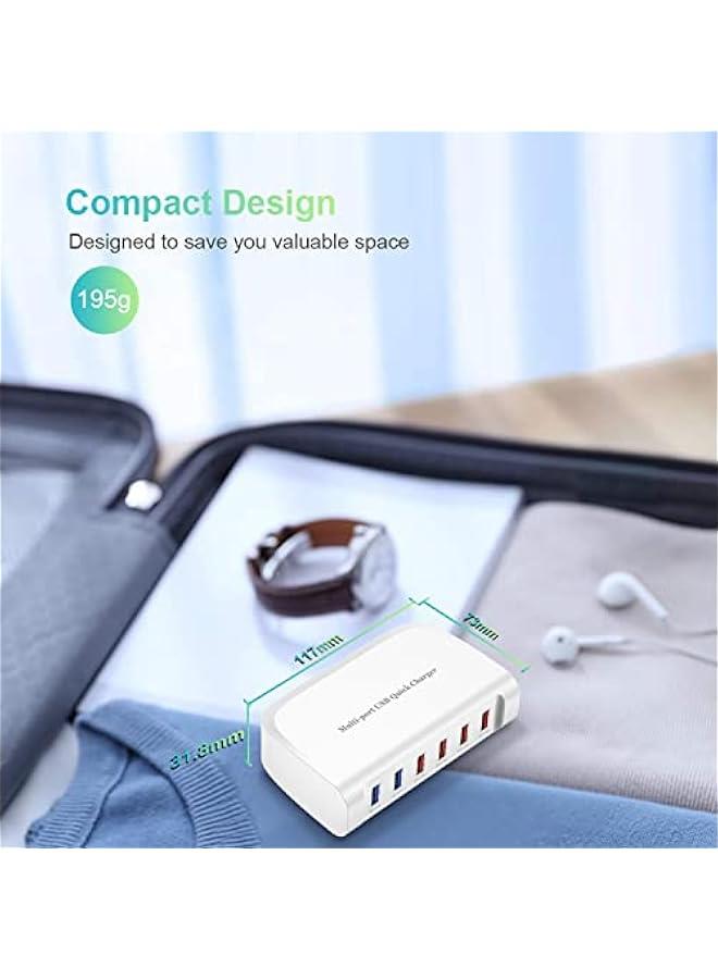 General Portable 6-Port USB Fast Charger for iPhone, iPad, Samsung, Google, Xiaomi, Huawei - Compatible with Various Devices  - Image 4