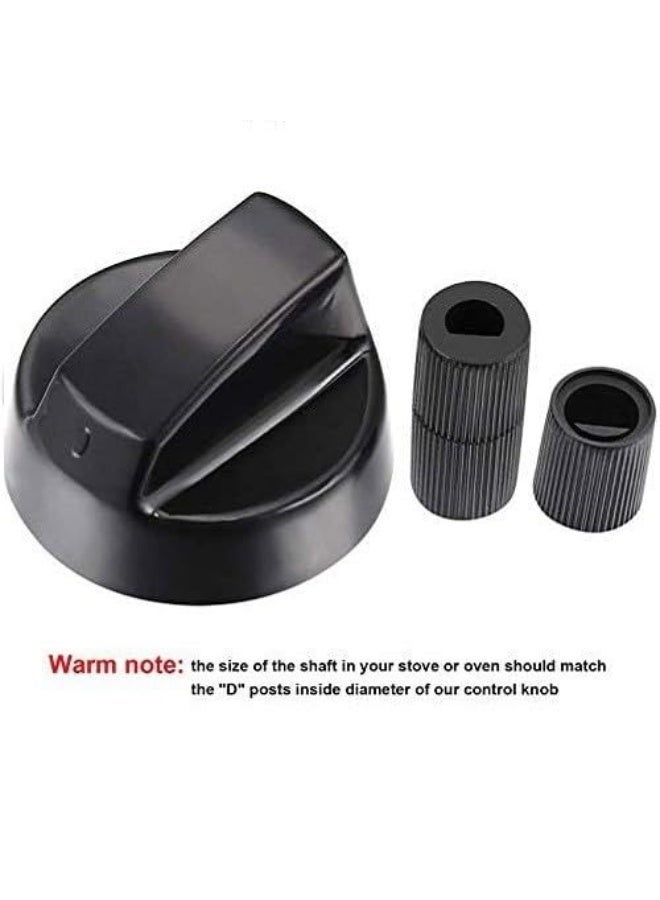 4Pack Control Knobs Replacement with 12 Adapters for Oven Stove Heaters D-Shape Universal Knob Ignition Rotary Switch Cooking Stove Repair Accessories - Image 4