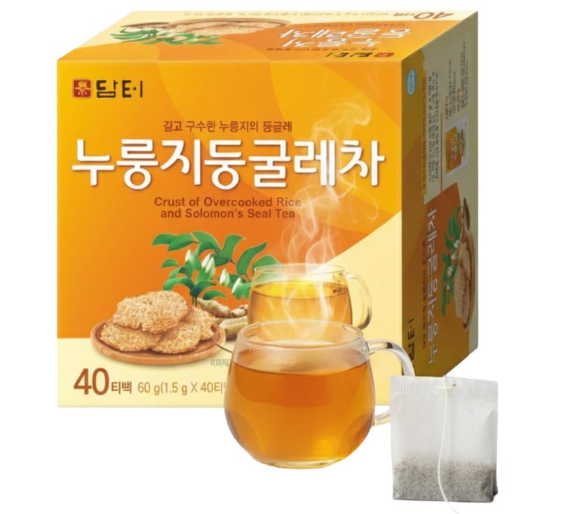 Damtuh Korean Roasted Rice & Solomonâ€™s Seal Tea â€“ Traditional Herbal Tea - Caffeine-Free, Sugar-Free, Non-Caloric, 40 Tea Bags (1.5g each) - Image 1