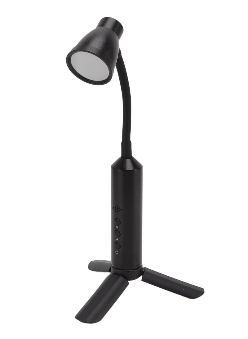 مصباح مكتب LED بقاعدة ثلاثية القوائم، رأس وذراع مرنان، ثلاثة درجات حرارة ألوان قابلة للتعديل، قابلة لإعادة الشحن عبر USB، مصباح قراءة مريح للعين. - Image 1