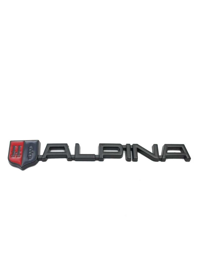 Generic Emblem Alpina Metal Sticker - Black  - Image 1