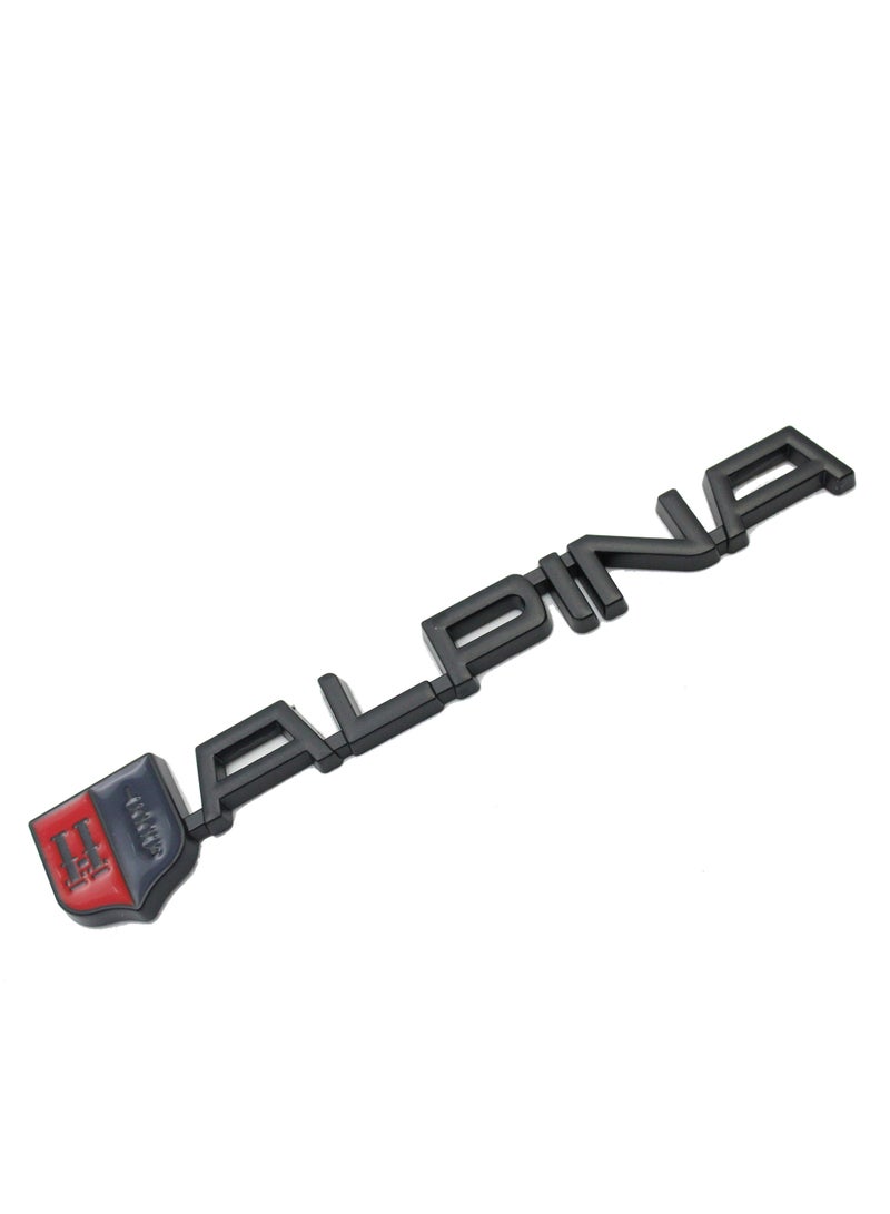 Generic Emblem Alpina Metal Sticker - Black  - Image 2