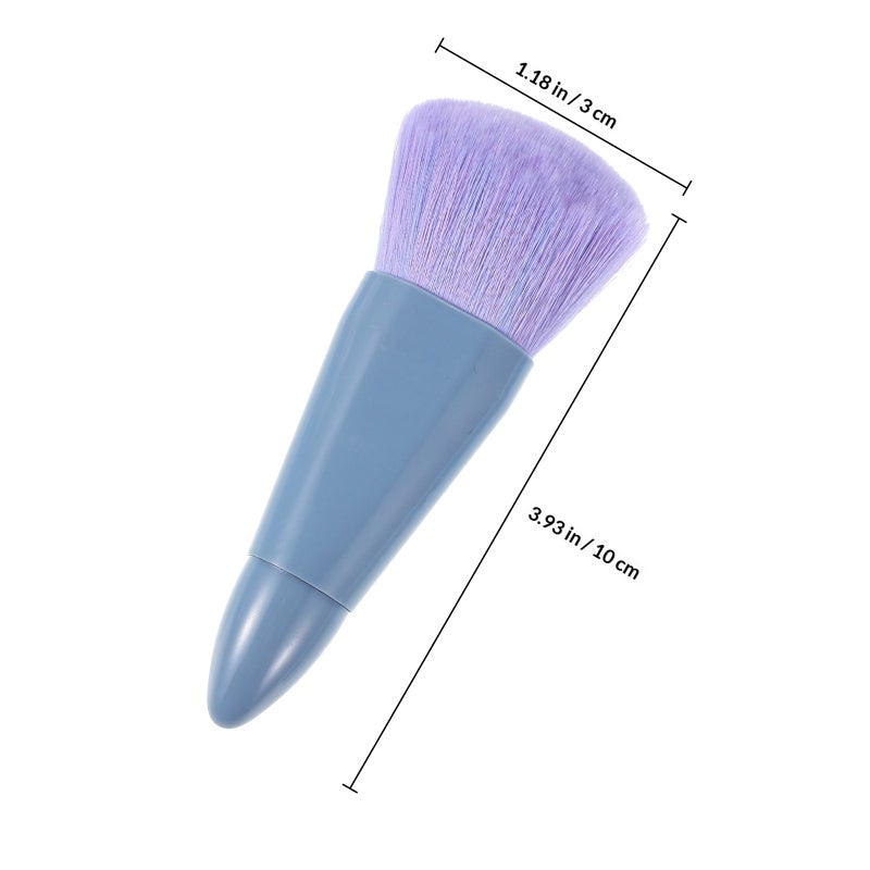 1 Set Travel Makeup Brush Set With Built-In Mirror Portable Makeup Brushes For Powder And Eyeshadow For -The-Go - Image 2