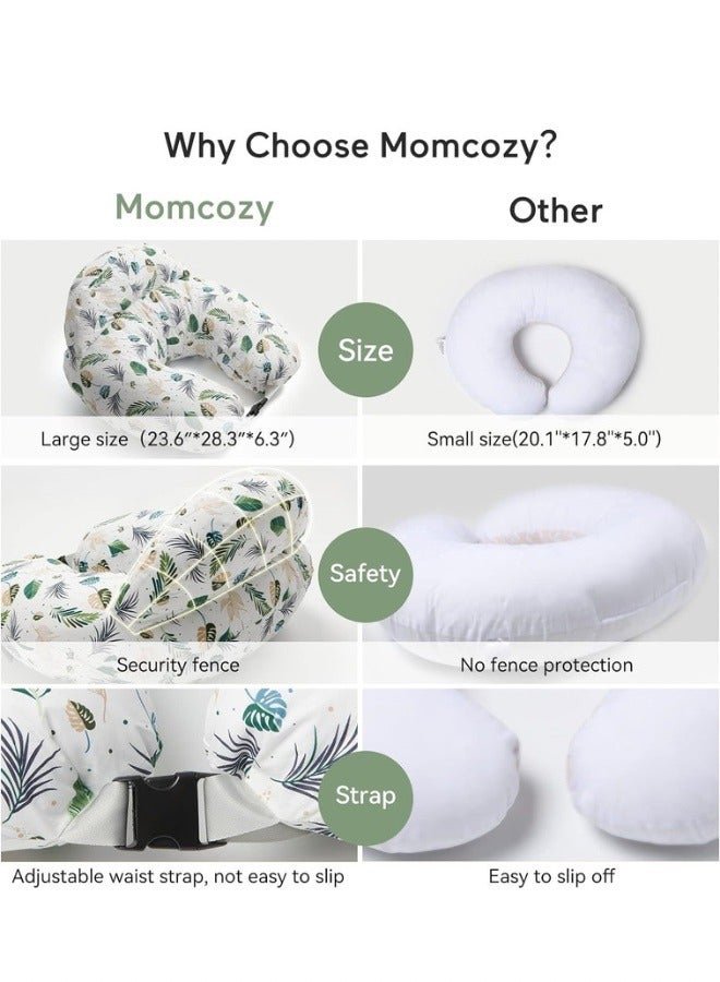 Feeding Pillow,Nursing Pillow with Infant Support Cushion, Multi Breastfeeding Pillow with Removable Neck Belt for Mom Baby with Adjustable Waist Strap and Removable Cotton Cover  - Image 3