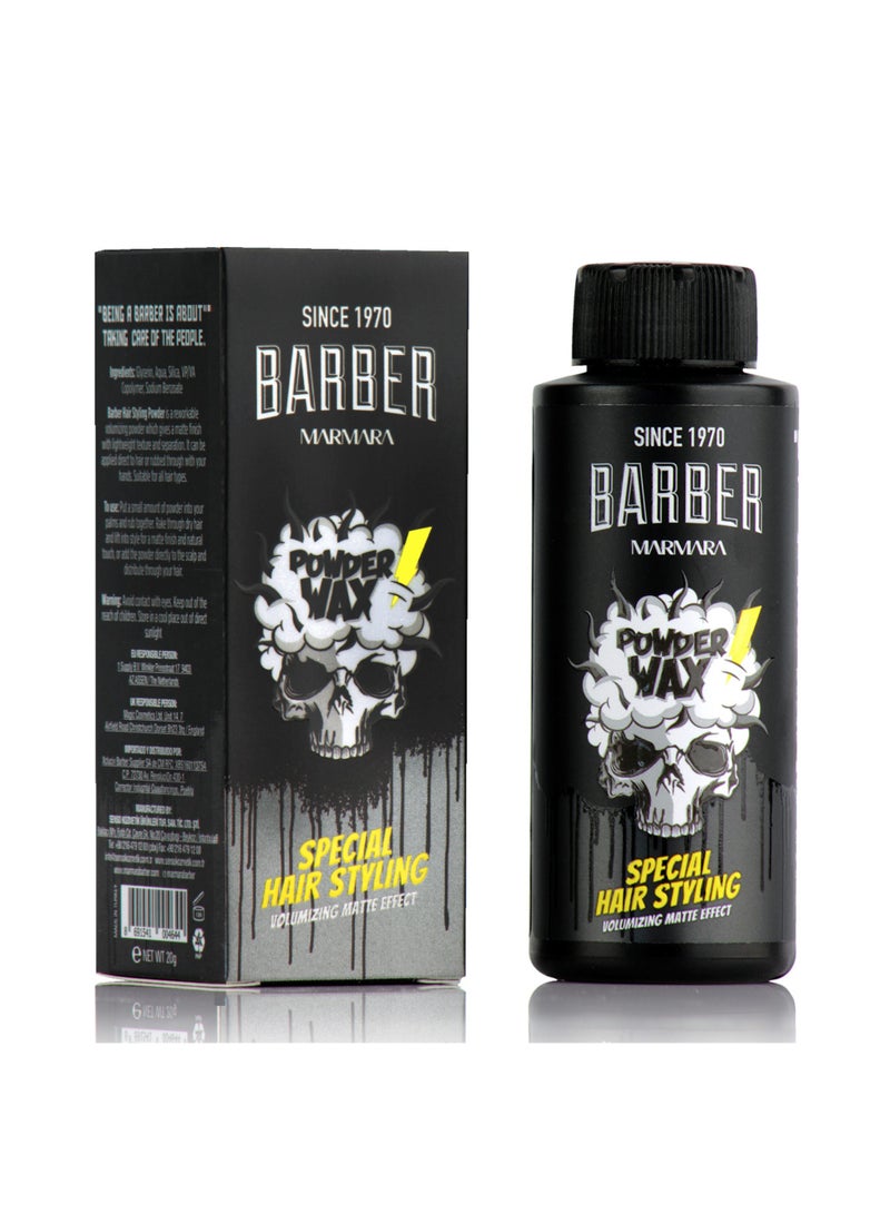 باربر مرمرة بودرة شمع لتصفيف الشعر من مرمرة باربر، 20 جرام