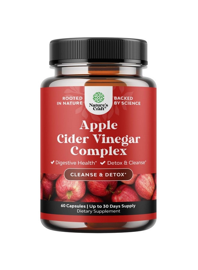 Natures Craft Potent Apple Cider Vinegar Capsules - ACV Pills Nutritional Supplements for Digestive Health with Natural Cleansing and Size Reducing Formula for Women and Men Designed to Help You Reach Your Goal - Image 1
