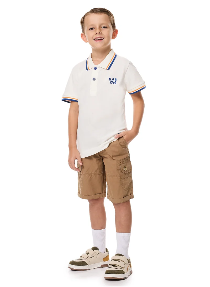 victor and jane victor and Jane Boys Cargo Bermuda Shorts - Light Brown