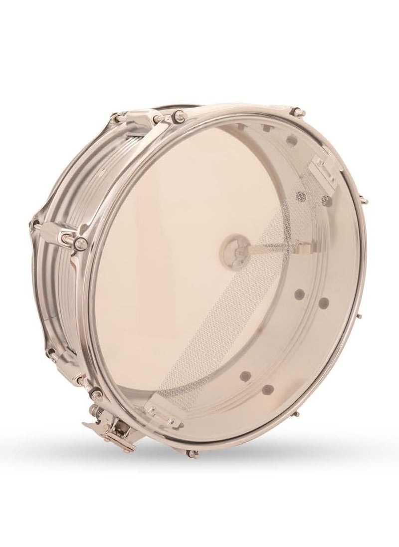 AJ Music - Steel Snare Drum, 14 inch (35.56 cm) Diameter - Image 1