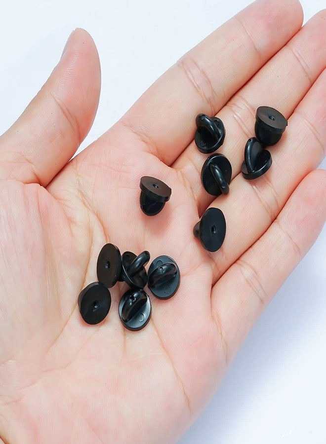 Heliltd 400pcs PVC Rubber Pin Backs Heliltd Butterfly Clutch Pins Backing Keepers Replacement for Uniform Badges Backing Holder Clasp Lapel Pin Enamel Pins - Image 3