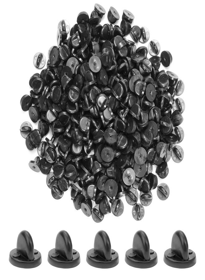 Heliltd 400pcs PVC Rubber Pin Backs Heliltd Butterfly Clutch Pins Backing Keepers Replacement for Uniform Badges Backing Holder Clasp Lapel Pin Enamel Pins - Image 1