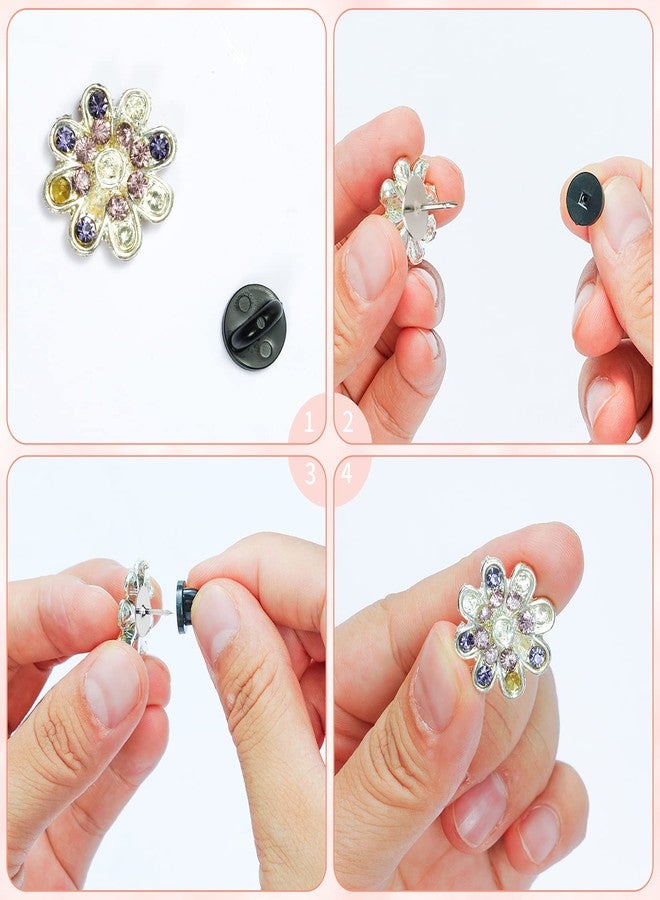 Heliltd 400pcs PVC Rubber Pin Backs Heliltd Butterfly Clutch Pins Backing Keepers Replacement for Uniform Badges Backing Holder Clasp Lapel Pin Enamel Pins - Image 4