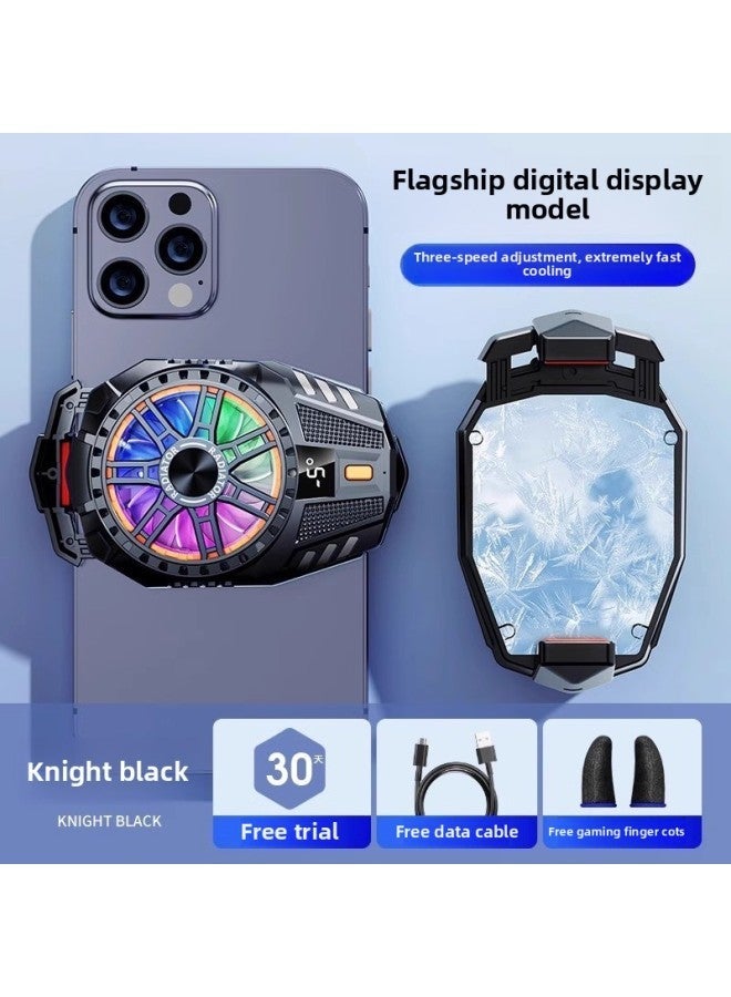 Mobile Phone Radiator Semiconductor Refrigeration Cooling Artifact For AppleFor Iphone Black Shark 2pro One Plus Heat Dissipation Back-Color:Top Equipped With E-sports Model 【digital Display Three-s - Image 1