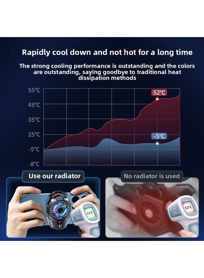Mobile Phone Radiator Semiconductor Refrigeration Cooling Artifact For AppleFor Iphone Black Shark 2pro One Plus Heat Dissipation Back-Color:Top Equipped With E-sports Model 【digital Display Three-s - Image 5