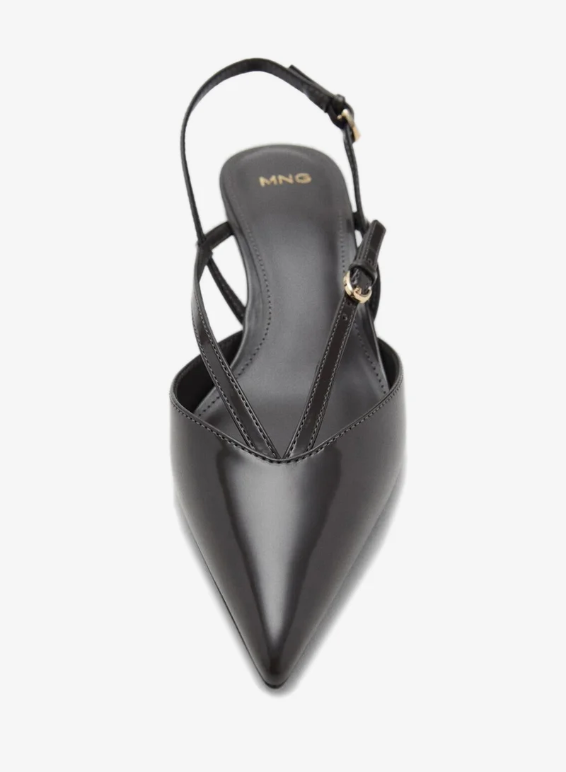 MANGO Kitten-heeled strappy shoes