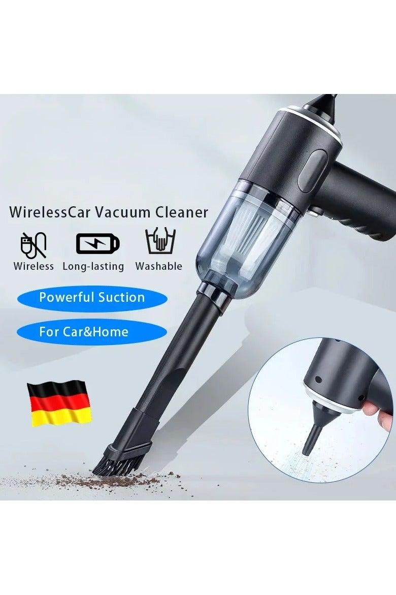 9000Pa Wireless Car Vacuum Cleaner Compressed air Duster,  Dust Blower for Keyboard Cleaner,Rechargeable Air Blower AIC Can Portable Foldable Compressed Cleaner for Compute/Car/House - Image 1