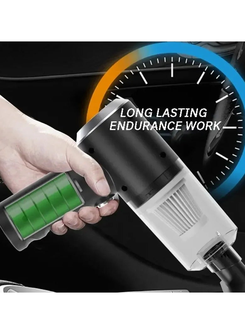 9000Pa Wireless Car Vacuum Cleaner Compressed air Duster,  Dust Blower for Keyboard Cleaner,Rechargeable Air Blower AIC Can Portable Foldable Compressed Cleaner for Compute/Car/House - Image 4