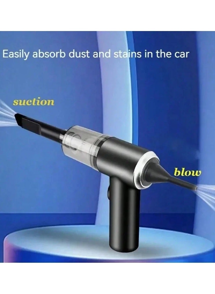 9000Pa Wireless Car Vacuum Cleaner Compressed air Duster,  Dust Blower for Keyboard Cleaner,Rechargeable Air Blower AIC Can Portable Foldable Compressed Cleaner for Compute/Car/House - Image 5