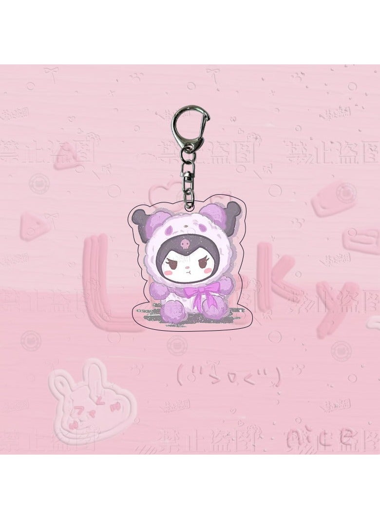 Generic Anime Peripheral Cross Dressing Sanrio Acrylic Key Chain 