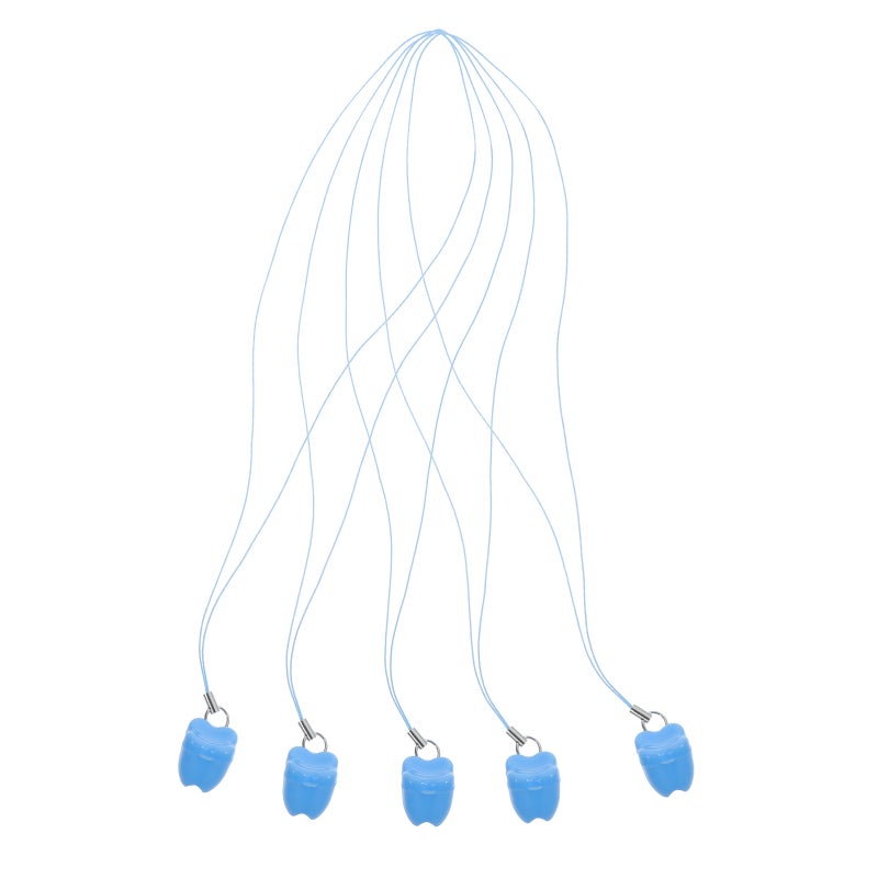 5pcs Baby Teeth Box Storage Case Baby Teeth Container with Hanging Rope - Image 1