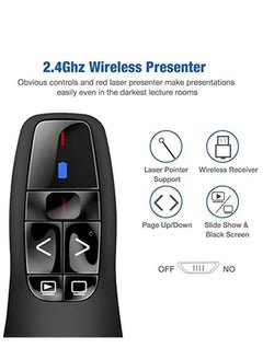 Generic Wireless Presenter Remote Controller  USB Presenter PowerPoint Red Laser Pen Pointer PPT Clicker for Presentation  - Image 2