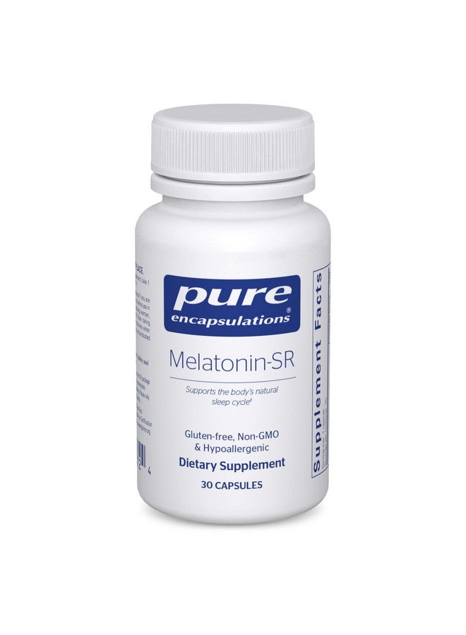 كبسولات بيور إنكابسوليشنز ميلاتونين-إس آر - ميلاتونين ممتد المفعول - يدعم النوم المريح* - مكمل غذائي للنوم - خالٍ من الغلوتين ونباتي - 30 كبسولة - Image 1