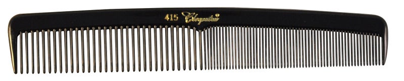 KREST COMBS Cleopatra Series 7 inch Round Back Finger Waver Comb Black Pack of 12 Model 415