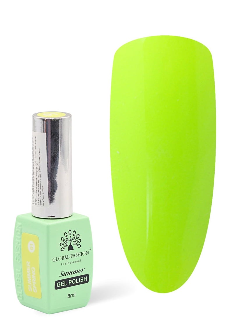 GLOBAL FASHION Gel Polish Summer/Spring 8ml, 02  - Image 1