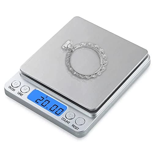 IONIX Jewellery Scale with bowl | Weight Scale | Digital Weight Machine | weight machine for gold, Digital food weight Scale 500 Gram for Jewellery Gemstone Diamond, Educational & Industrial Purpose - Image 1