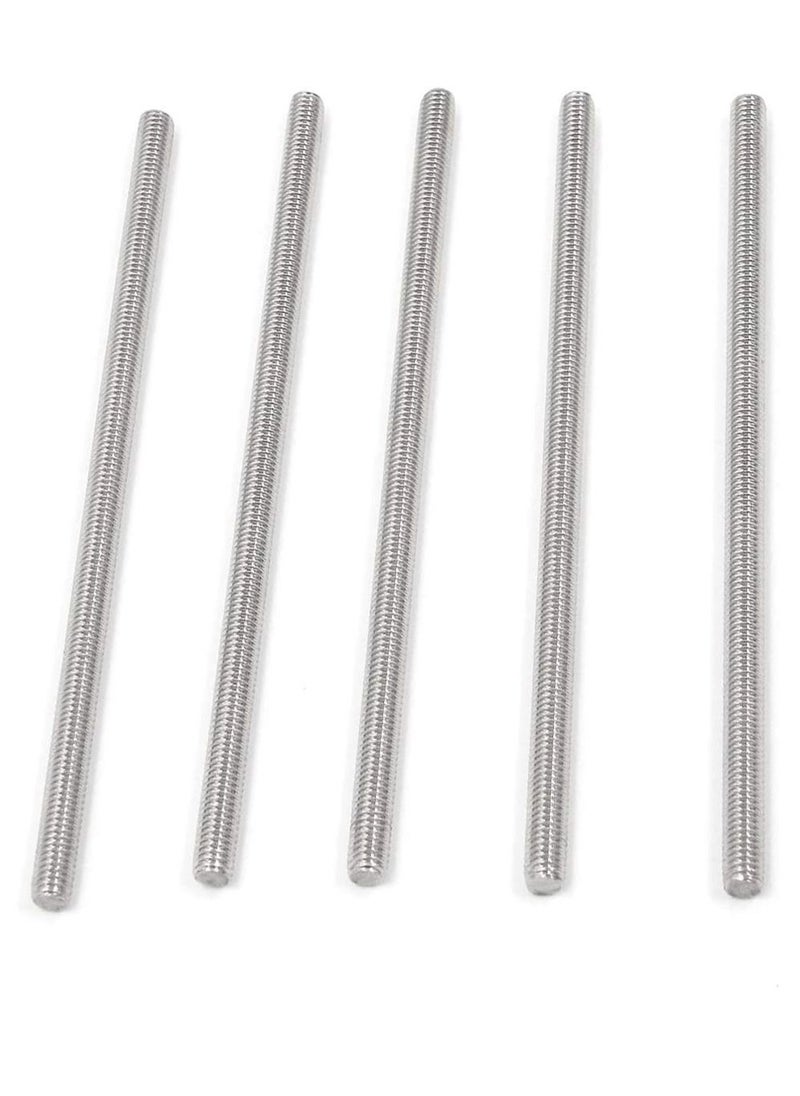 RACO RACO Fully Threaded Rod Bar Fastners Right Hand Male Long Thread Screw - 20 cm Pack of 5 (Stainless Steel-SS, 8 MM)  - Image 1
